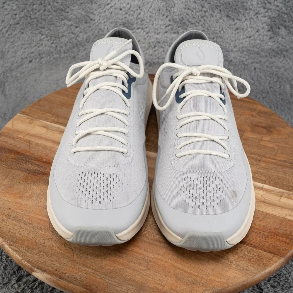 OLUKAI Kaholo Men's Size 12 Athletic Sneakers Gray Navy Blue